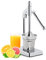 ROYALFORD Manual Citrus Juicer | Hand Press Juice Extractor for Orange Lemon & Lime | Heavy-Duty Cast-Iron Base with Lever Arm | Stainless Steel Cup & Strainer | Anti-Slip Rubber Base for Stability