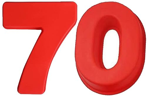 Van Der Linn Silicone Number Mould 70 Cake Baking Tin Mould Birthday Extra Large