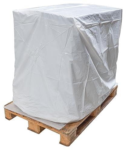 Copertura protettiva per pallet europeo, 130 x 90 x 130 cm, per mobili da giardino, in polietilene, resistente ai raggi UV
