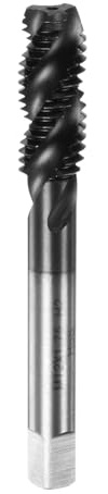 sourcing map Taraud à cannelure hélicoïdale M12 x 1,75 mm en acier rapide 6542 en aluminium avec revêtement en nitrure de titane (AlTiN), tarauds de fraisage, vis métriques pour tours de coupe en