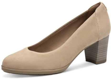 Tamaris Damen Klassische Ballerinas, Frauen Flats,Comfort Lining,TOUCHit-Fußbett,Slip-ons,klassisch elegant,Ballerinen,TAN Suede,39 EU