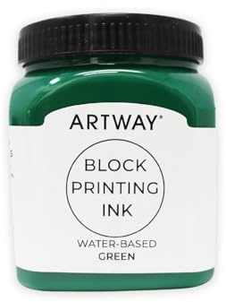 Artway Tinta de Impresión en Bloque - 250ml - Verde - Ideal para Relieve, Block y Impresión en Linóleo