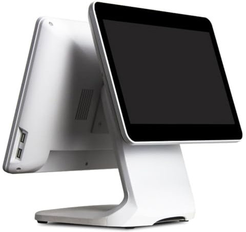YHUEGH All-in-One-Smart-Registrierkasse, 15,6-Zoll-1080p-Dual-Touchscreen-Verkaufskasse für Einzelhandel, Restaurant, kommerzielle POS-Terminalmaschine