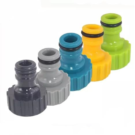 Conector de Manguera de plástico de 5 Piezas, Adaptador rápido de Manguera de jardín de 3/4(5pcs Grey)