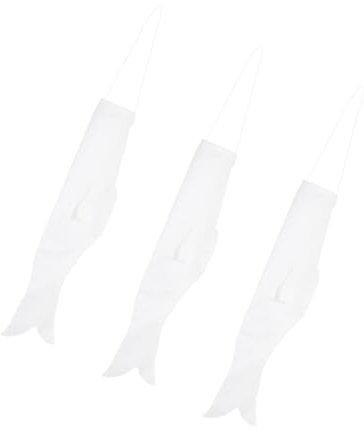 Garneck 3stücke Leere Japanische Karpfen-Streamer DIY Koinobori-windsäcke Für Kreative Malerei Garten-Dekoration Festivals Junge Mädchen-bastelprojekte