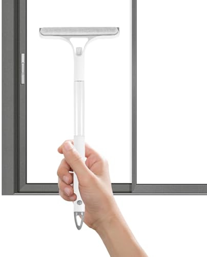 Limpiaes con Racleta | Limpiador de Espejos con Pulverizador - Ergonómico Limpiaes para Paneles Solares, Espejo, Baño, Puerta de, Encimera, Baldosa y Parabrisas del Coche