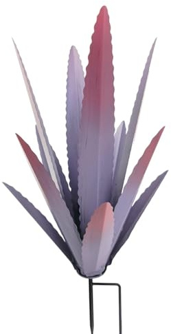 Générique Metall Agave Garden Art | Metall Agave Skulptur 45 cm | Dekoration Trädgård/Interiör | Hemgårdsdekorationer