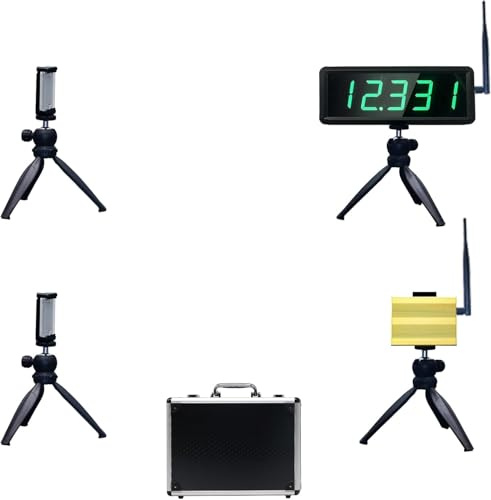 YZ Wireless Laser Timer for Sprints, Battery Powered Track Sprint Timers, Running Timer Stopwatch, LED Race Clock for Speed Training/Skating Track Field/Lap