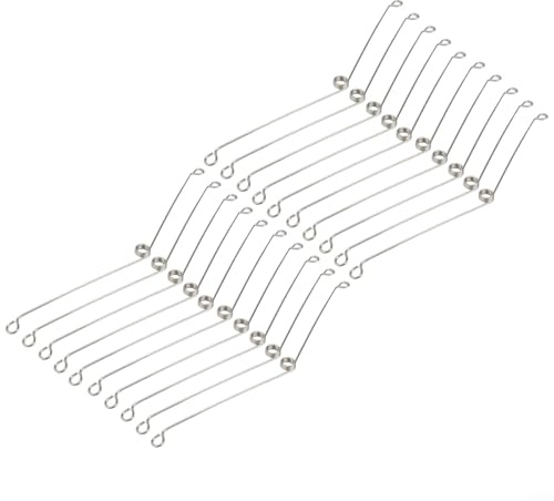 Lot de 20 et 40 pinces à ressort en métal pour luminaires encastrés compatibles avec les plafonniers de montage, 20,1 cm de long, argenté