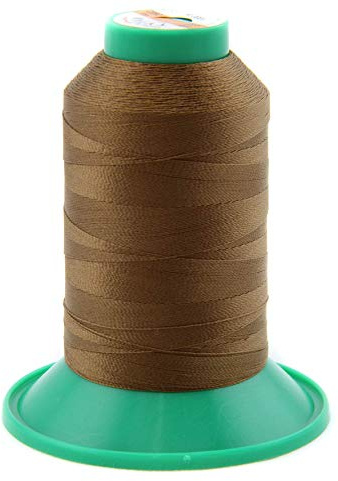 NTS Nähtechnik 1000m Nähgarn, Ledergarn 60, Farbauswahl, Filament Garn für Leder (Braun)