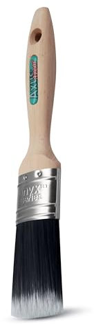 Axus Decor Captain Chunk, pennello (colore onice), 38 mm, filamenti sintetici, filamenti trichho unici, lisci, leggermente rigidi, manico in legno certificato FSC, acciaio inossidabile resistente alla