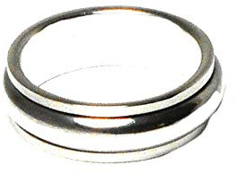 Vanlig sterlingsilver 925 spinner finger tumring, Metall