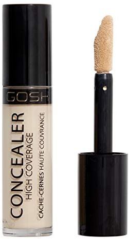 GOSH Concealer High Coverage 002 Ivory für optimale Deckkraft │flüssiges Make-Up, deckt Augenringe, Rötungen, Unreinheiten zuverlässig ab │ Highlighting & Contouring | Falten wegschminken │Vegan