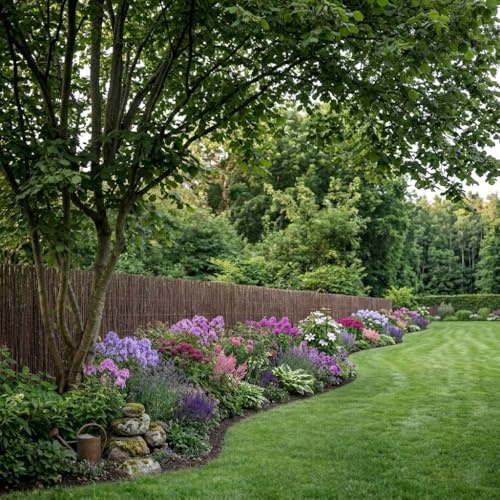 ESTEXO Weidenmatte Sichtschutzzaun Sichtschutz Weide Gartenzaun Natur Windschutz 1,0 x 5 m