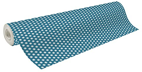 Clairefontaine 211925C - Rolle Geschenkpapier Alliance, 50m x 70cm, 60g, 1 Rolle, Flocken blau