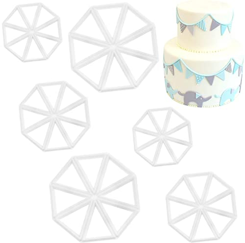 DonLeeving Cake Bunting Cutters, 6 Pcs/2 Set Bunting Flag Cutters Cake Decorating Mold Chocolate Fondant Mould DIY Tool molding Fondant Decorate Tools