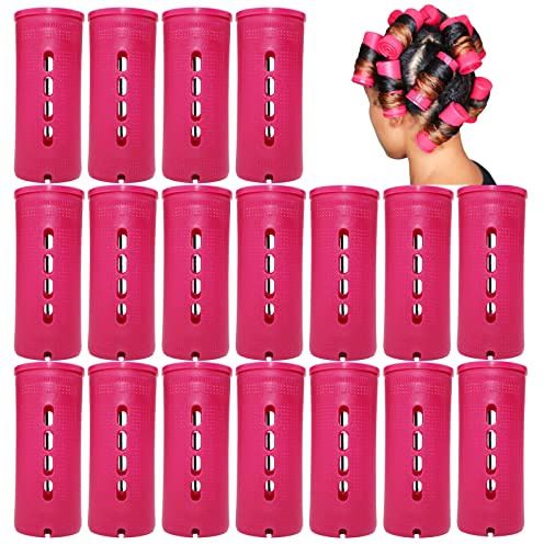 BAILYELA Jumbo Perm Rods 18 Pcs, Extra Large Size 3.25in/8.25cm Length, 1.38in/3.5cm Diameter, Red, Hair Rollers for Natural Hair, Home Hairdressing Tools