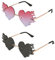 AUXSOUL 2 Paare Herz Sonnenbrille Damen, Nette Prom-, Neuheit Herz Feuer Flamme Brillen, Herzförmige für Hippie Schick Kleid Zubehör, Rose Gold Rahmen(2 Farben)