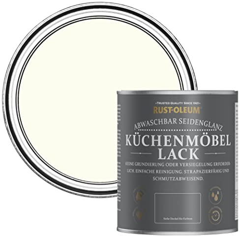 Rust-Oleum abwaschbare Küchenschrankfarbe in weiß mit Seidenglanz Finish - Antik Weiβ 750ML