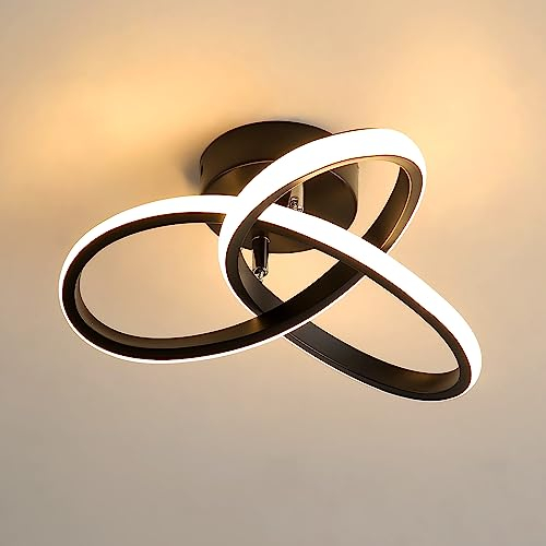 Goeco LED Plafonnier, Lampes de Plafond 22W 2500LM, Luminaire Suspendues pour Couloir Salon Chambre, Lumière Blanche Chaude 3000K