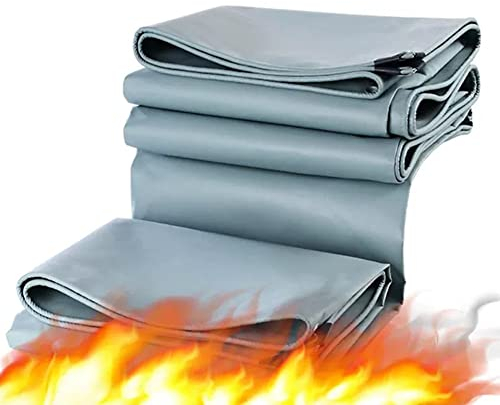 Heavy Duty wasserdichte Plane, Outdoor Tarp Sheet Mit Ösen 0.5mm Dicke Patio Möbel Abdeckungen Im Freien Reißfestigkeit Für LKW Auto Boot Camping Notfall Regen Schutz (Farbe : Hellgrau, Größe : 4x8m