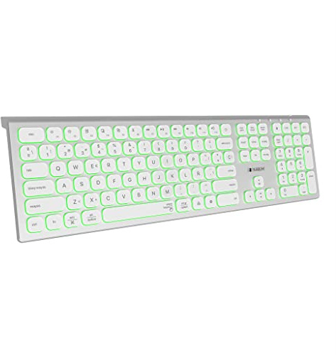 SUBBLIM Master Teclado inalábrico con conexión Bluetooth y Receptor 2.4G Teclas silencionsas Iluminado