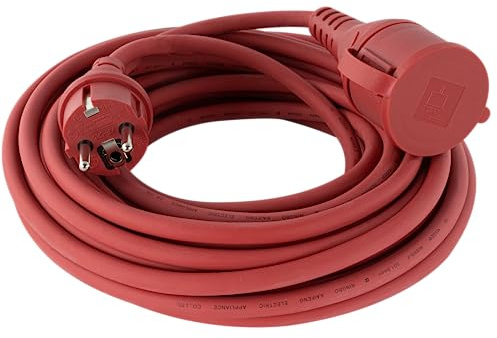 REV Rallonge étanche pour l'extérieur - 10 m - 3680 W - Rouge