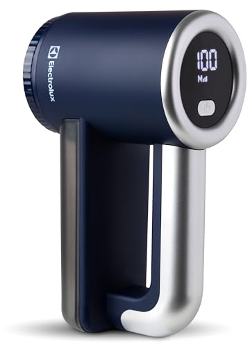 Electrolux 3-Speed Fabric Shaver | Lint Remover for Clothes & Furniture | Eliminates Fuzz & Pilling | LED Display & Type-C Fast Charging - Blue