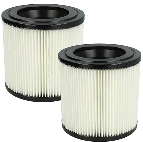vhbw Filterset 2X Faltenfilter kompatibel mit Kärcher NT 22/1 AP TE, NT 22/1 Ap Te L Staubsauger - Filter, Patronenfilter, schwarz weiß