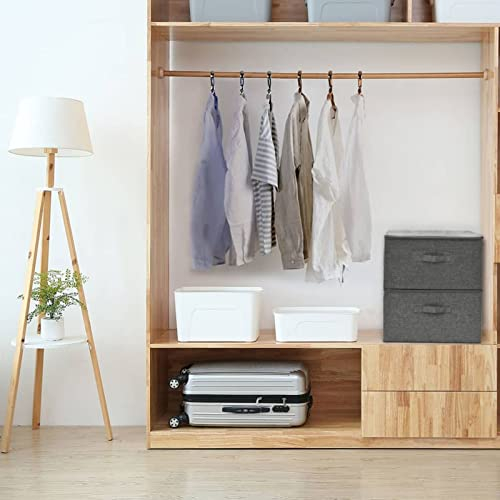 ZEYUAN Aufbewahrungsboxen 2 STK Spielzeugkiste, Aufbewahrungskiste, Kleideraufbewahrung, Kleideraufbewahrung & Organisation, Stoff 43x34x23 cm Anthrazit
