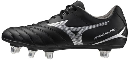 Mizuno Monarcida Neo III Rugby Si, Scarpe da Rugby Unisex-Adulto (Black/Silver, Sistema Taglie Calzature EU, Adulto, Numero, Media, 41)