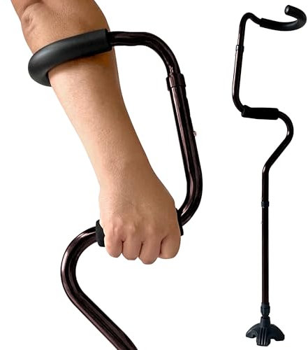 Retoreath Ergonomischer Gehstock für Männer & Frauen – Selbststehender, Leichter, Verstellbarer Gehstock für Senioren – Stabilisiert Handgelenk und Unterarm, bietet zusätzliche Unterstützung
