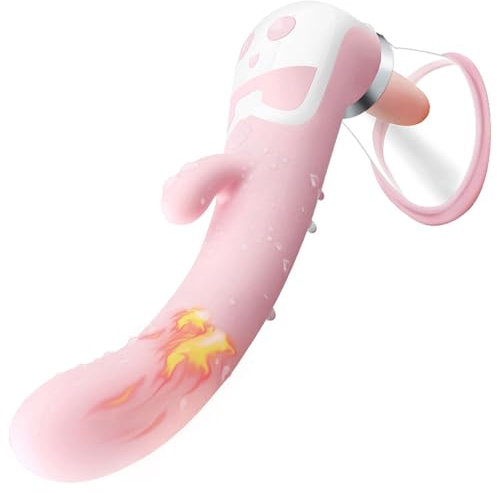 ZWFUN Brustwarzensauger 3 in 1 Vibrator für Frauen mit 12 Vibrationsmodi Klitoris Saugschalen Nippelstimulation Lecken & Vibration G Punkt Stimulator Sex Toyset für Frau Sexspielzeug für Frauen Paare