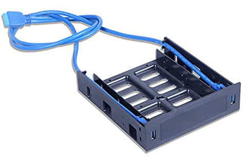 PAMENET 2 x USB 3.0 Frontblende mit 8,9 cm (3,5 ) Gerät/HDD oder 6,3 cm SSD/HDD auf 5,25 Diskettenschacht auf optisches Laufwerk