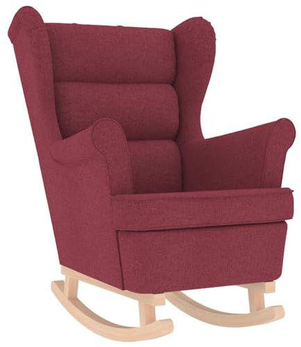 vidaXL Schaukelsessel Weinrot 74x90x102 cm Stoff