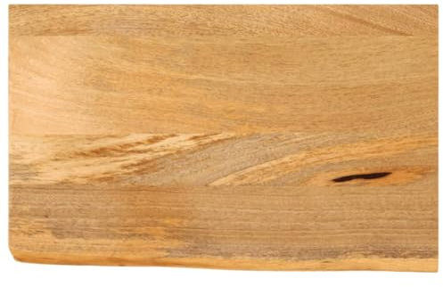 Tavolo da lavoro da cucina in legno massello di mango di alta qualità, 60 x 30 x 2,5 cm, design a T O P, bordo vivo, per bancone da pranzo e postazione di lavoro