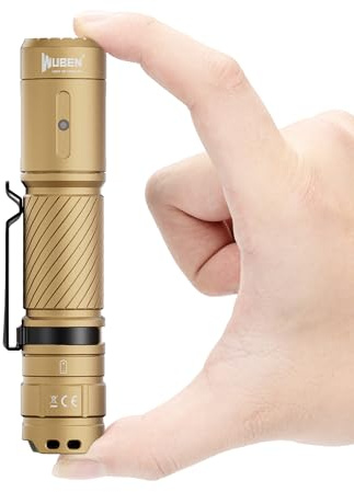 WUBEN C3 Torcia LED Potente Professionale, 1200 Lumens Torcia LED Ricaricabile Potente, Tattica Torcia 6 Modalità Impermeabile Lampada Portatile Flashlight Per Campeggio Emergenza