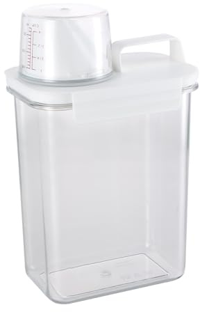 Culinavog Waschpulver Aufbewahrungsbox, 1800ml Waschpulver Dosierer mit Messbecher, Flüssigwaschmittelbehälter, Waschmittelbox, Vorratsbehälter, Geeignet für Waschpulver, Wäscheparfüm