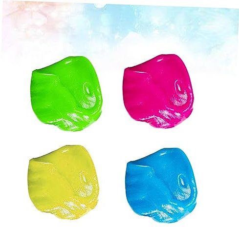 KOMBIUDA Reinigungswerkzeug Tastaturreiniger Gel 4 Stück Packung 82g Elastisches Staubentfernungsgel Multifunktional Für Computer Auto Lüftungsschlitze Nicht Klebend Rückstandsfrei