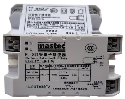 NRMGMGT 1PCS Table lamp 11w 2G7 Single-Ended Fluorescent Tube Four-pin PL-S lamp Electronic Ballast BP-EB(EF-E TC 1x 9-11W)