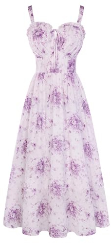 SCARLET DARKNESS Floral Corset Dress Summer Dresses for Women 2025 Wedding Guest Dress Cottagecore Fairy Dresses