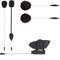 Midland - BT Pro Audio Kit Cablaggio Secondo Casco, Accessorio Interfono Moto, Auricolare Casco Moto con 2 Altoparlanti Super Bass Sound, Microfono Filo e Braccetto, Base Aggancio e Base Fissaggio