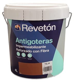 Reveton Antigoteras Con Fibra Transitable 4 Lt (Rojo Teja 017)