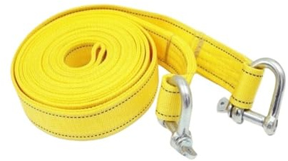 HHF Pegatinas 5M 8 toneladas nilón de Alta Resistencia Pull Remolque Cuerdas Strape Cable con U Ganchos grillete for el Deber del Coche camión acoplado SUV del Camino de recuperación