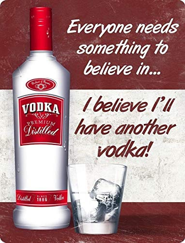 LBS4ALL VODKA Metal Plaque Vintage Retro Man Cave Bar Pub Shed Kitchen UK Gift Wall Sign