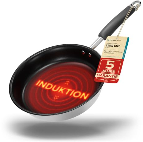Stekpanna Non-Stick Induktion 20 cm - Stekpanna med non-stick beläggning, pannor för induktion, hållbar och lätt att rengöra, passar alla spisar och daglig matlagning