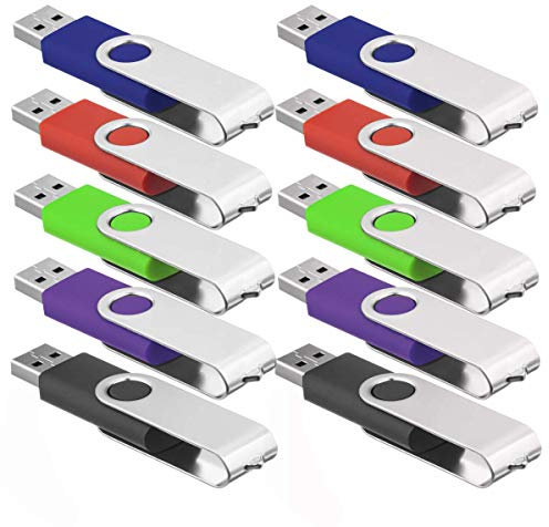 Paquete de 10/50/100 unidades de 32 GB, 16, 8 GB, 4 GB, 2 GB, 1 GB, 64 MB, USB giratorio, memoria USB (4 GB, 50 unidades)