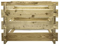 Holzkomposter Lärche 80x80xH60 cm mit Holz-Stecksystem Komposter Komposte Steckkomposter Kompostsilo