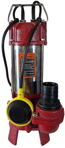 Submersible Sewage Pump Effluent Pond Dirty Water Flood Drain 150L/min 1100W Heavy Duty Stainless Steel Float Switch Cutting Blades