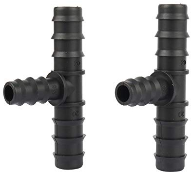 LRJSKWZC Schlauchverbinder-Adapter, 5 Stück, mit Widerhaken, 20 mm auf 16 mm, reduziert T-Stück, Gartenwasserschlauch, Splitter DN20 auf DN16 Schnittstellen-Rohranschluss-Adapter